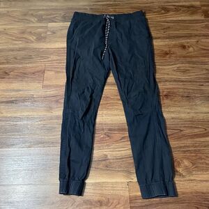 Vertical Sport Jogger Pants Blue Drawstring Pockets Cotton Sweatpants Men's LG